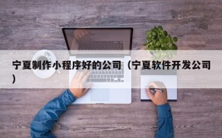 新安宁夏制作小程序好的公司（宁夏软件开发公司）