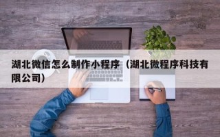 新安湖北微信怎么制作小程序（湖北微程序科技有限公司）